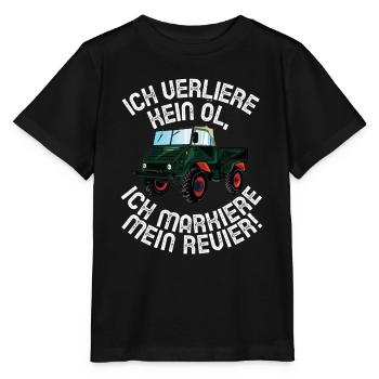 Ich verliere kein Öl - Unimog - Offroad - Oldtimer - Stanley/Stella Kinder T-Shirt MINI CREATOR  - Schwarz - Vorne - Mikhail (115cm)
