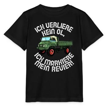 Ich verliere kein Öl - Unimog - Offroad - Oldtimer - Stanley/Stella Kinder T-Shirt MINI CREATOR  - Schwarz - Vorne - Mikhail (115cm)