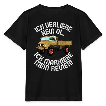Ich verliere kein Öl - Unimog - Offroad - Oldtimer - Stanley/Stella Kinder T-Shirt MINI CREATOR  - Schwarz - Vorne - Mikhail (115cm)