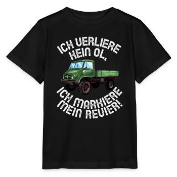 Ich verliere kein Öl - Unimog - Offroad - Oldtimer - Stanley/Stella Kinder T-Shirt MINI CREATOR  - Schwarz - Vorne - Mikhail (115cm)