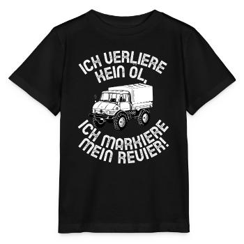 Ich verliere kein Öl - Unimog - Offroad - Oldtimer - Stanley/Stella Kinder T-Shirt MINI CREATOR  - Schwarz - Vorne - Mikhail (115cm)