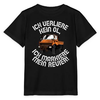Ich verliere kein Öl - Unimog - Offroad - Oldtimer - Stanley/Stella Kinder T-Shirt MINI CREATOR  - Schwarz - Vorne - Mikhail (115cm)