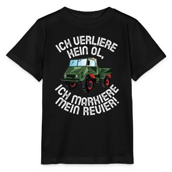 Ich verliere kein Öl - Unimog - Offroad - Oldtimer - Stanley/Stella Kinder T-Shirt MINI CREATOR  - Schwarz - Vorne - Mikhail (115cm)