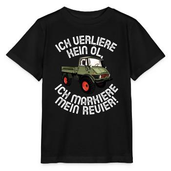 Ich verliere kein Öl - Unimog - Offroad - Oldtimer - Stanley/Stella Kinder T-Shirt MINI CREATOR  - Schwarz - Vorne - Mikhail (115cm)
