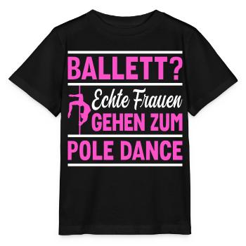 Pole Dance Ballet? Frauen gehen zum Pole Dance - Stanley/Stella Kinder T-Shirt MINI CREATOR  - Schwarz - Vorne - Mikhail (115cm)