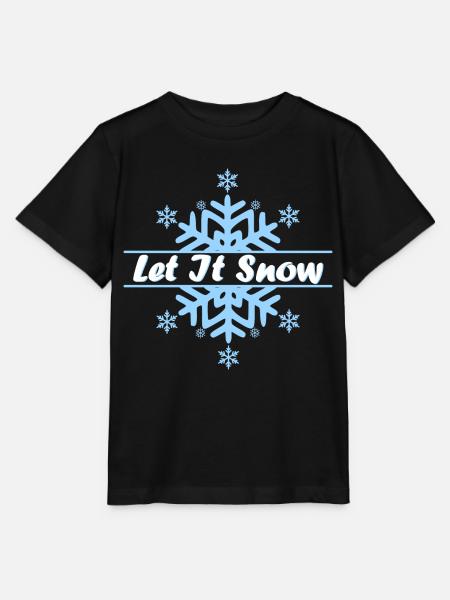 Schneeflöckchen-Let it Snow - Stanley/Stella Kinder T-Shirt MINI CREATOR - Schwarz