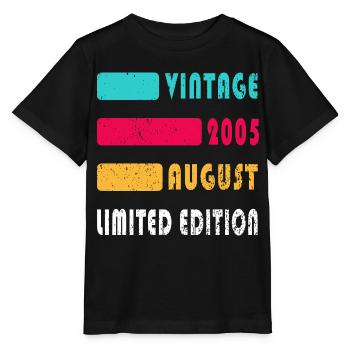 August 2005 Jahrestag August 2005 August - Stanley/Stella Kinder T-Shirt MINI CREATOR  - Schwarz - Vorne - Mikhail (115cm)