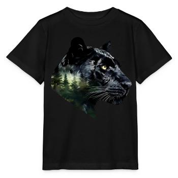 Panthère - T-shirt bio MINI CREATOR Stanley/Stella Enfant - noir - Devant - Mikhail (115cm)