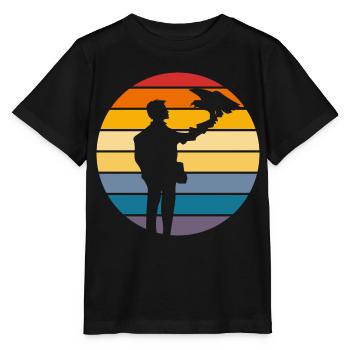 Falknerei Ornithologie Geschenk - Stanley/Stella Kinder T-Shirt MINI CREATOR  - Schwarz - Vorne - Mikhail (115cm)