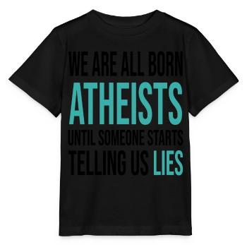 Atheismus Wissenschaft - Stanley/Stella Kinder T-Shirt MINI CREATOR  - Schwarz - Vorne - Mikhail (115cm)