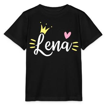 Lena Name Crown - Stanley/Stella MINI CREATOR Kids’ T-Shirt - black - Front - Mikhail (115cm)