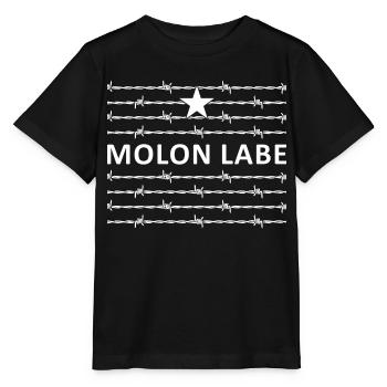 Texas Border Razorwire Venez Et Prenez-le Molon Labe - T-shirt bio MINI CREATOR Stanley/Stella Enfant - noir - Devant - Mikhail (115cm)