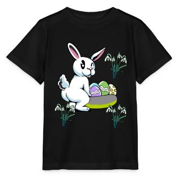Lapin de Pâques Nid de Pâques Oeufs Lapin Enfant - T-shirt bio MINI CREATOR Stanley/Stella Enfant - noir - Devant - Mikhail (115cm)