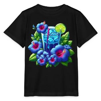 Blue hibiscus tea - Stanley/Stella MINI CREATOR Kids’ T-Shirt - black - Front - Mikhail (115cm)