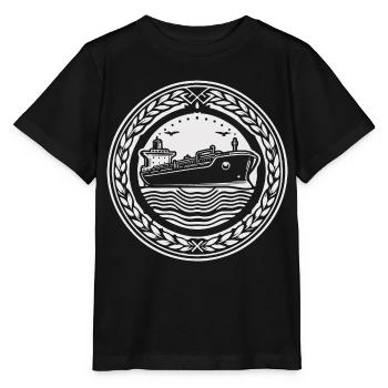 Oil tankers - powerful ships on the high seas - Stanley/Stella MINI CREATOR Kids’ T-Shirt - black - Front - Mikhail (115cm)