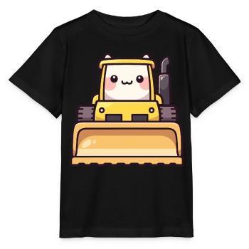 Chibi bulldozer cadeau bebe enfant - T-shirt bio MINI CREATOR Stanley/Stella Enfant - noir - Devant - Mikhail (115cm)