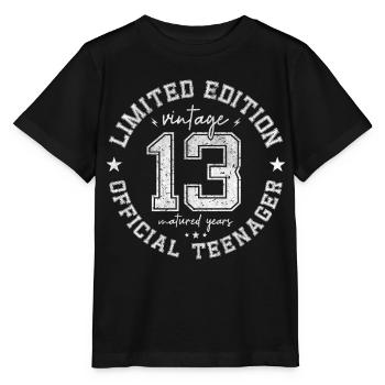13 Year Old Official Teenager 13th Birthday Party - T-shirt bio MINI CREATOR Stanley/Stella Enfant - noir - Devant - Mikhail (115cm)