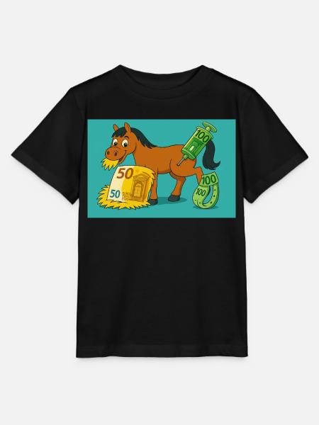 teures Pferd - Stanley/Stella Kinder T-Shirt MINI CREATOR - Schwarz