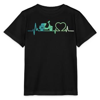 Heartbeat Roller Motor Roller - Stanley/Stella Kinder T-Shirt MINI CREATOR  - Schwarz - Vorne - Mikhail (115cm)