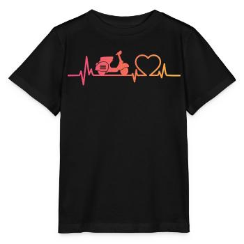 Sunset Motor Heartbeat Roller - Stanley/Stella Kinder T-Shirt MINI CREATOR  - Schwarz - Vorne - Mikhail (115cm)