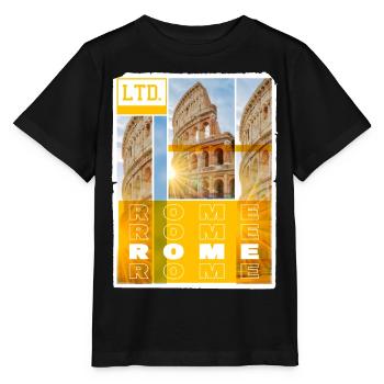 Rome Rome Italy City Skyline Home Love - Stanley/Stella MINI CREATOR Kids’ T-Shirt - black - Front - Mikhail (115cm)