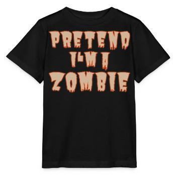 Pretend I’m a Zombie – Easy Halloween-Kostüm - Stanley/Stella Kinder T-Shirt MINI CREATOR  - Schwarz - Vorne - Mikhail (115cm)