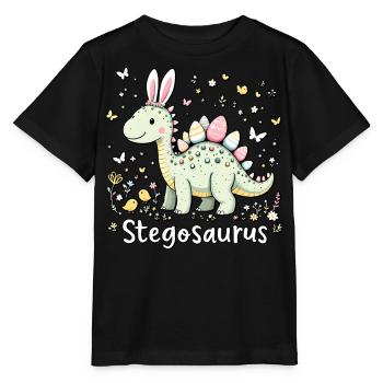 Stegosaurus - T-shirt bio MINI CREATOR Stanley/Stella Enfant - noir - Devant - Mikhail (115cm)