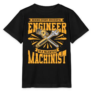 Opérateur de machine de découpe routeur CNC - T-shirt bio MINI CREATOR Stanley/Stella Enfant - noir - Devant - Mikhail (115cm)