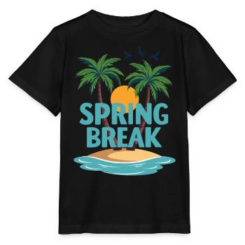 Spring Break Palm Trees Beach - Stanley/Stella MINI CREATOR Kids’ T-Shirt - black - Front - Mikhail (115cm)