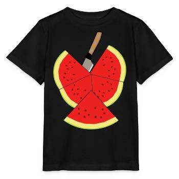 Melone Frucht Sommerzeit Obst - Stanley/Stella Kinder T-Shirt MINI CREATOR  - Schwarz - Vorne - Mikhail (115cm)