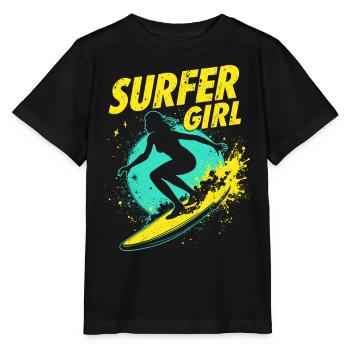 Surfer Girl Surfer Surfing Surfing Surfer - Stanley/Stella MINI CREATOR Kids’ T-Shirt - black - Front - Mikhail (115cm)