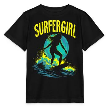 Surfer Girl Surfer Surfing Surfing Surfer - Stanley/Stella MINI CREATOR Kids’ T-Shirt - black - Front - Mikhail (115cm)