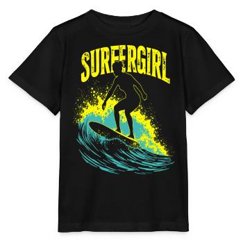 Surfer Girl Surfer Surfing Surfing Surfer - Stanley/Stella MINI CREATOR Kids’ T-Shirt - black - Front - Mikhail (115cm)