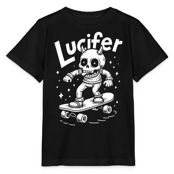 Skater Skeleton Lucifer Devilishly cool on the road - Stanley/Stella MINI CREATOR Kids’ T-Shirt - black - Front - Mikhail (115cm)