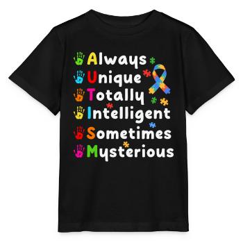 Autismus Autisten - Stanley/Stella Kinder T-Shirt MINI CREATOR  - Schwarz - Vorne - Mikhail (115cm)