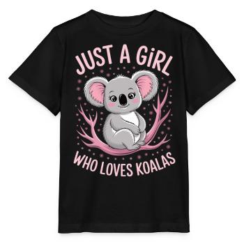 Koala-Shirt – Perfekt für Koala-Liebhaber - Stanley/Stella Kinder T-Shirt MINI CREATOR  - Schwarz - Vorne - Mikhail (115cm)