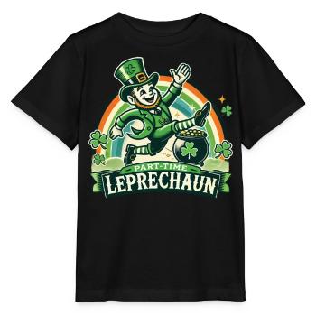 St. Patrick's Day Part-Time Leprechaun - Stanley/Stella MINI CREATOR Kids’ T-Shirt - black - Front - Mikhail (115cm)