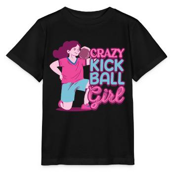 Joueur de kickball Crazy Kickball Girl - T-shirt bio MINI CREATOR Stanley/Stella Enfant - noir - Devant - Mikhail (115cm)