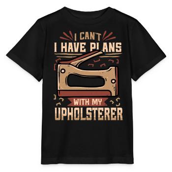 Polsterer Polsterin Polsterei - Stanley/Stella Kinder T-Shirt MINI CREATOR  - Schwarz - Vorne - Mikhail (115cm)