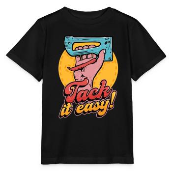 Polsterer Polsterin Polsterei Tack It Easy - Stanley/Stella Kinder T-Shirt MINI CREATOR  - Schwarz - Vorne - Mikhail (115cm)