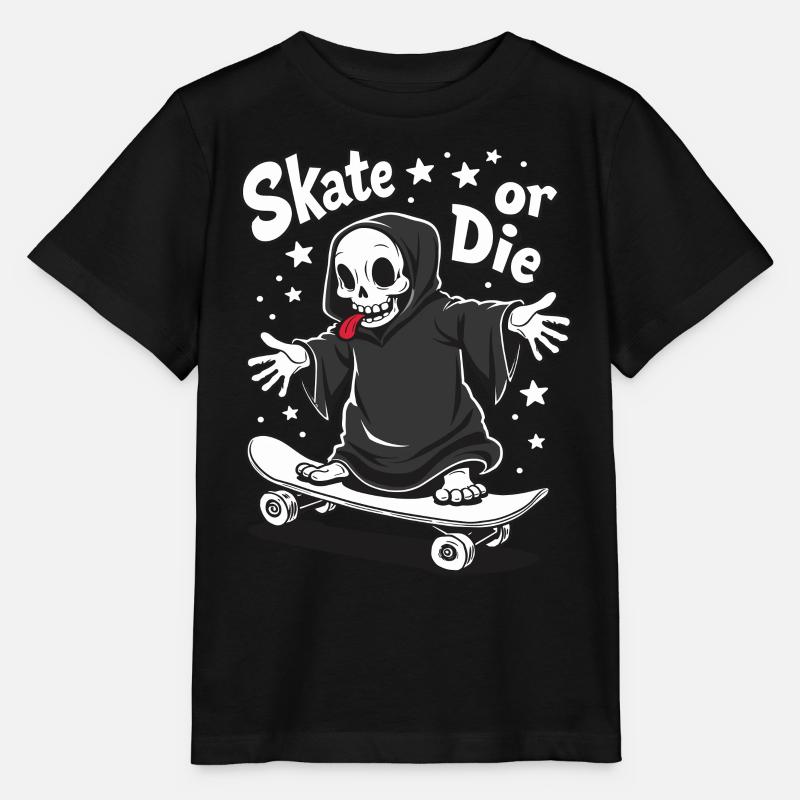Skateboard Grim Reaper – Skate or Die - T-shirt bio MINI CREATOR Stanley/Stella Enfant - noir