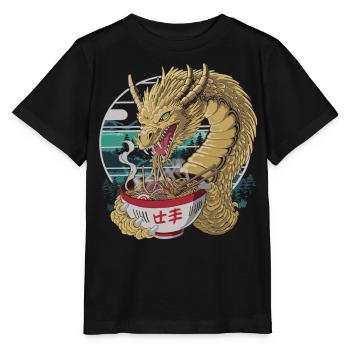 Ramen Dragon – Hunger of the Dragon - Stanley/Stella MINI CREATOR Kids’ T-Shirt - black - Front - Mikhail (115cm)