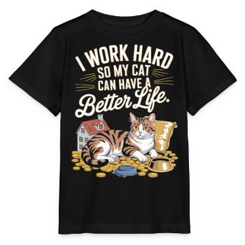 Pour le luxe du chat - T-shirt bio MINI CREATOR Stanley/Stella Enfant - noir - Devant - Mikhail (115cm)