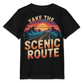 Road trip design for adventurers - Stanley/Stella MINI CREATOR Kids’ T-Shirt - black - Front - Mikhail (115cm)
