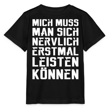 Je me eerst nerveus kunnen betalen - Stanley/Stella Kinder-T-shirt MINI CREATOR  - zwart - Voor - Mikhail (115cm)