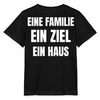 Une famille, un objectif, une maison. - T-shirt bio MINI CREATOR Stanley/Stella Enfant - noir - Devant - Mikhail (115cm)