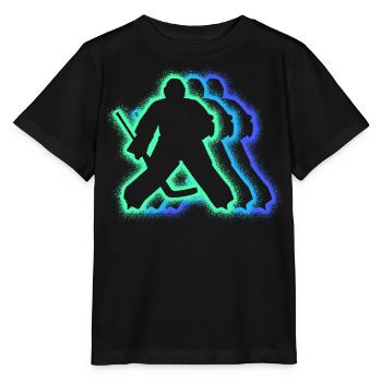 Hockey Goalie Silhouettes Hockey Player - Stanley/Stella MINI CREATOR Kids’ T-Shirt - black - Front - Mikhail (115cm)