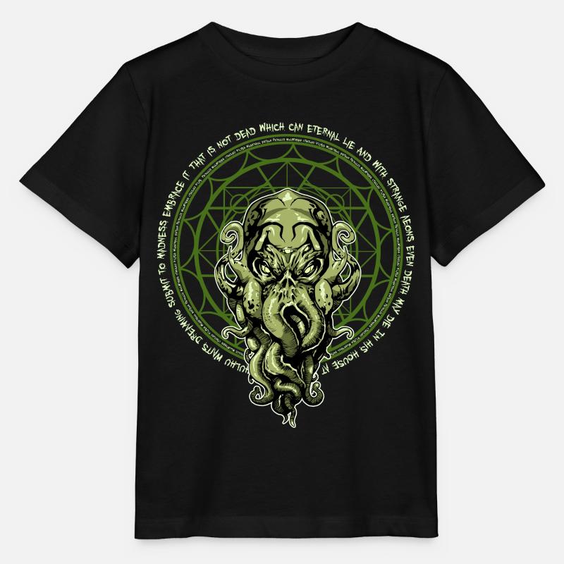 Cthulhu HP Lovecraft - T-shirt bio MINI CREATOR Stanley/Stella Enfant - noir