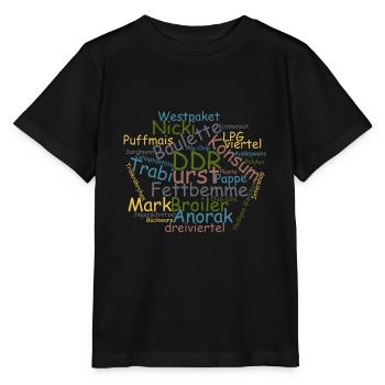 DDR Ostalgie Wörtersammlung - Stanley/Stella Kinder T-Shirt MINI CREATOR  - Schwarz - Vorne - Mikhail (115cm)