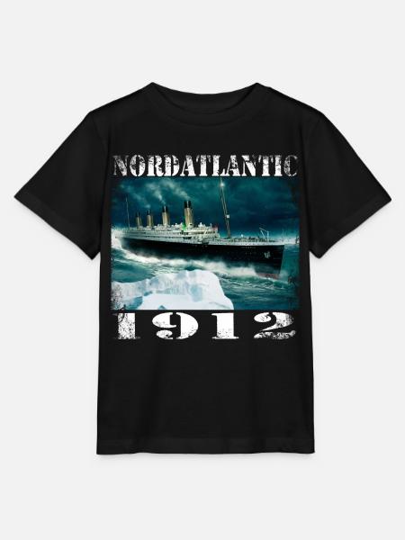 Nordatlantic 1912 - steamship at night - Stanley/Stella MINI CREATOR Kids’ T-Shirt - black
